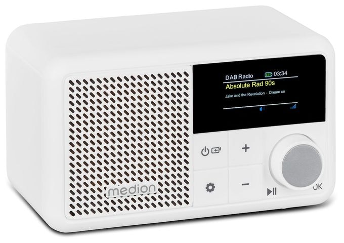 Bluetooth DAB+, UKW Radio Tragbar IPX1  Life S66822 (Weiß) 