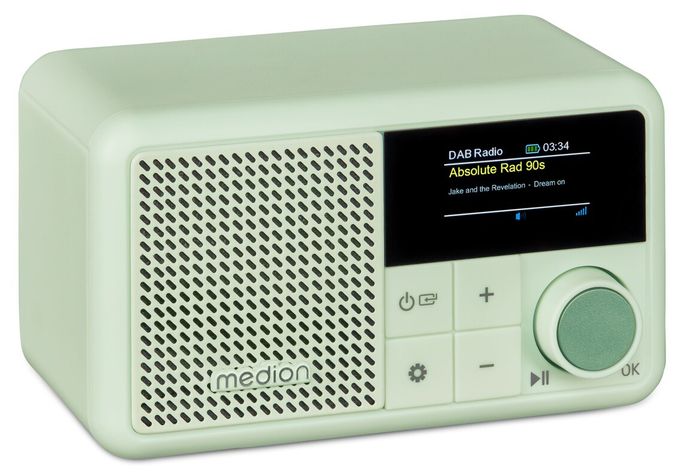 Bluetooth DAB+, UKW Radio Tragbar IPX1  Life S66822 (Grün) 