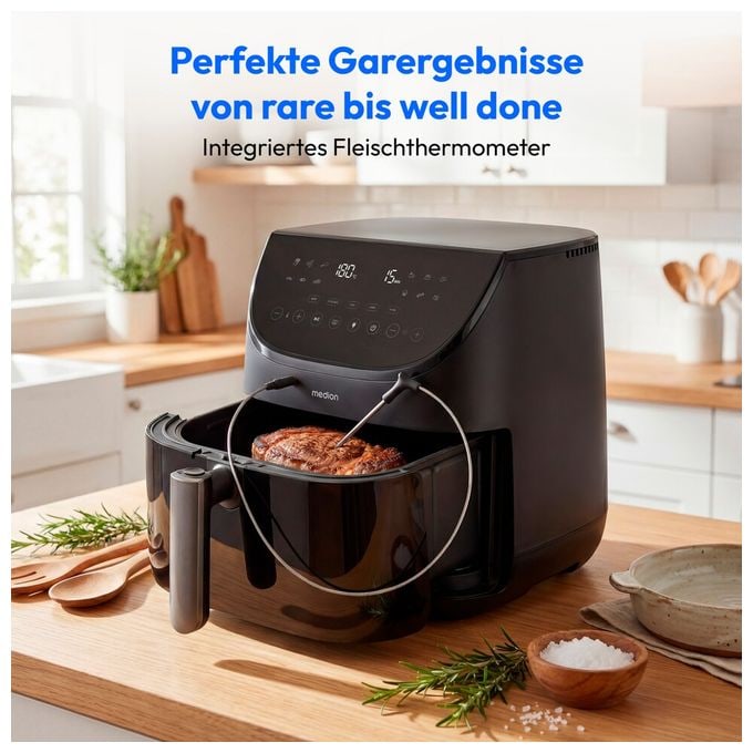 Heißluftfritteuse 6,6 l  Life X20 XL MD13060 (Schwarz) 
