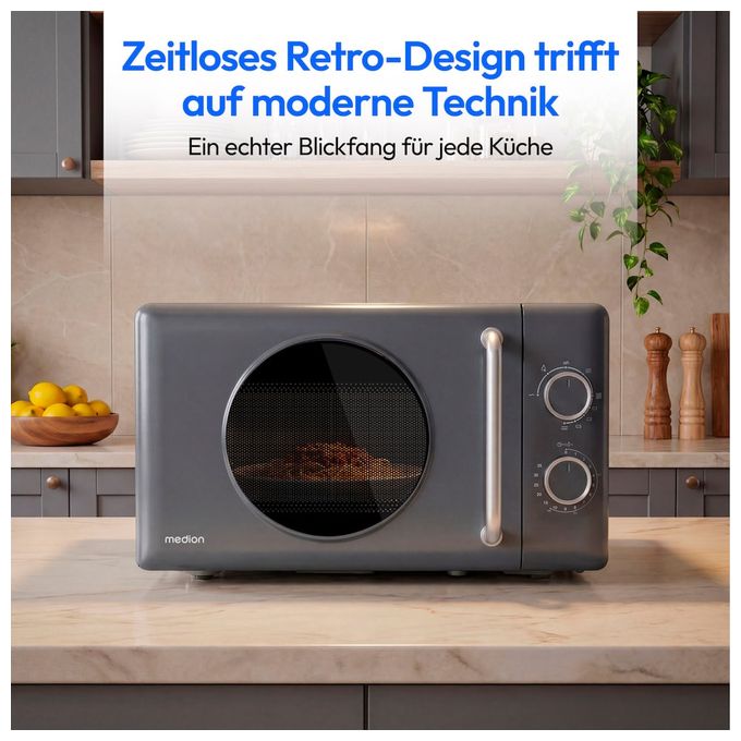 Standgeräte Solo 800 W Größe: klein 5 Stufen Grill  MD100119 (Grau) 