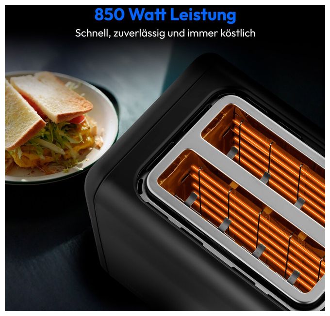 Toaster 850 W 2 Scheibe(n) 7 Stufen  MD12102 (Schwarz) 