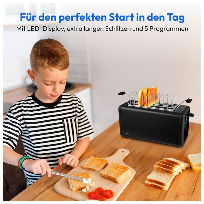 Toaster 1450 W 4 Scheibe(n) 7 Stufen  MD12103 (Schwarz) 