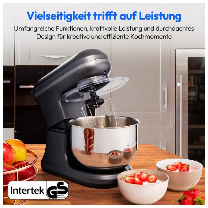 1200 W Küchenmaschine 5 l  MD18420 (Anthrazit/Edelstahl) 