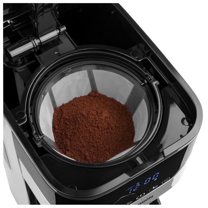 10 Tassen Thermo Filterkaffeemaschine 1,2 l  MD18458 (Schwarz, Edelstahl) 