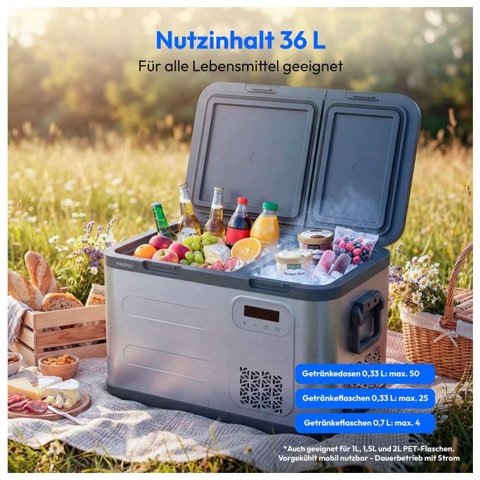 36 l Kühlbox  MD370026 (Schwarz/Grau) 