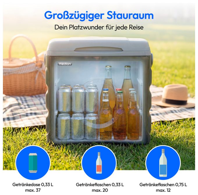 30 l Kühlbox  MD370030 (Silber, Weiß) 