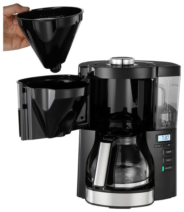 15 Tassen Filterkaffeemaschine  1025-08 Look V Timer (Schwarz, Silber) 