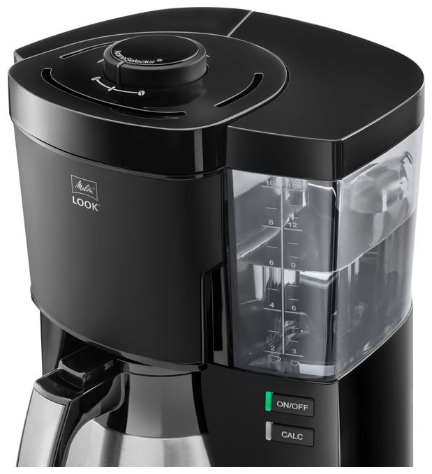15 Tassen Thermo Filterkaffeemaschine 1,2 l  1025-12 Look Therm Timer (Schwarz, Edelstahl) 