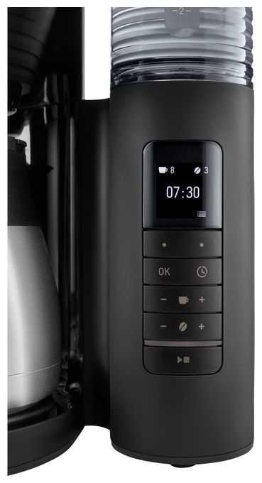 8 Tassen Thermo Filterkaffeemaschine 1,2 l  Aromafresh Therm Pro (Schwarz) 