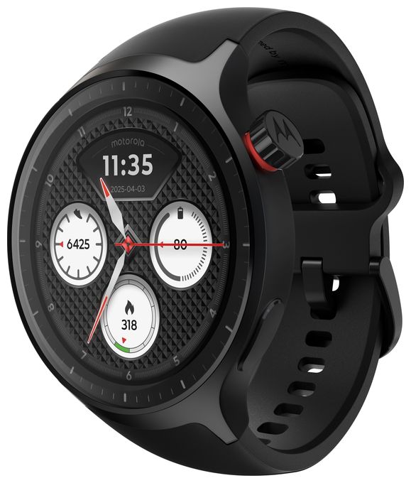 Digital 47 mm Smartwatch Rund IP68  Moto Watch (Schwarz) 