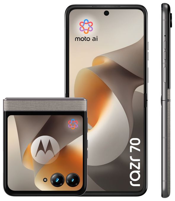 256 GB 5G Smartphone 17,5 cm (6.9 Zoll) Android 50 MP Dual Kamera Dual Sim WiFi 6E (PANTONE Hematite) Razr 70 