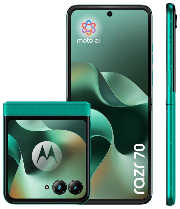 256 GB 5G Smartphone 17,5 cm (6.9 Zoll) Android 50 MP Dual Kamera Dual Sim WiFi 6E (PANTONE Sporting Green) Razr 70 