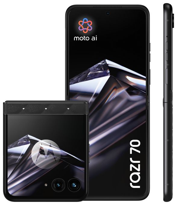 256 GB 5G Smartphone 17,5 cm (6.9 Zoll) Android 50 MP Dual Kamera Dual Sim WiFi 6E (PANTONE Meteorite Crystals by Swarovski) Razr 70 