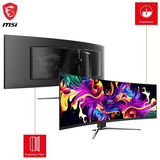 Quad HD Monitor 124,5 cm (49 Zoll) 32:9 0,03 ms 250 cd/m²  MPG 491CQPDE QD-OLED (Schwarz) 