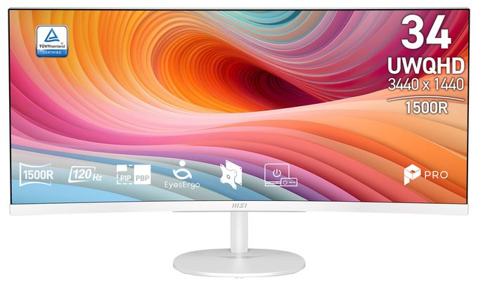 Quad HD Monitor 86,4 cm (34 Zoll) 21:9 4 ms 300 cd/m²  Pro MP341CQWDE E12 (Weiß) 