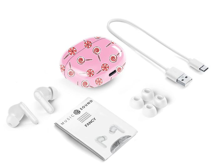 In-Ear Bluetooth Kopfhörer Kabellos TWS 5 h Laufzeit  Fancy (Pink) 