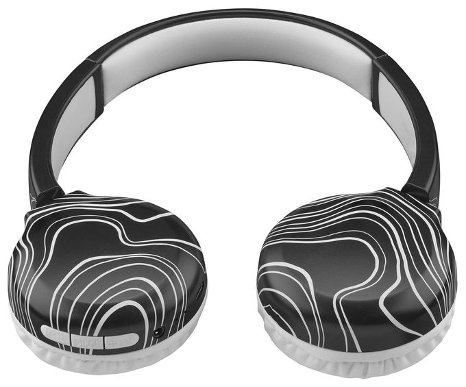 Ohraufliegender Bluetooth Kopfhörer kabellos 22 h Laufzeit  Fantasy (Schwarz) 