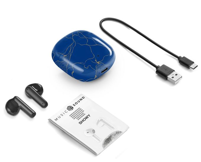 In-Ear Bluetooth Kopfhörer Kabellos TWS 5 h Laufzeit  Showy (Blau) 