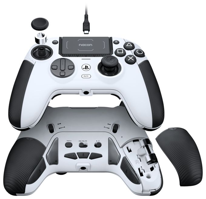 Gamepad für PC, PlayStation PS4, PlayStation PS5  Revolution 5 Pro (Schwarz, Weiß) 