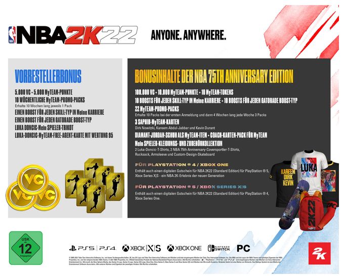 NBA 2K22 - 75th Anniversary Edition (PlayStation 4) 