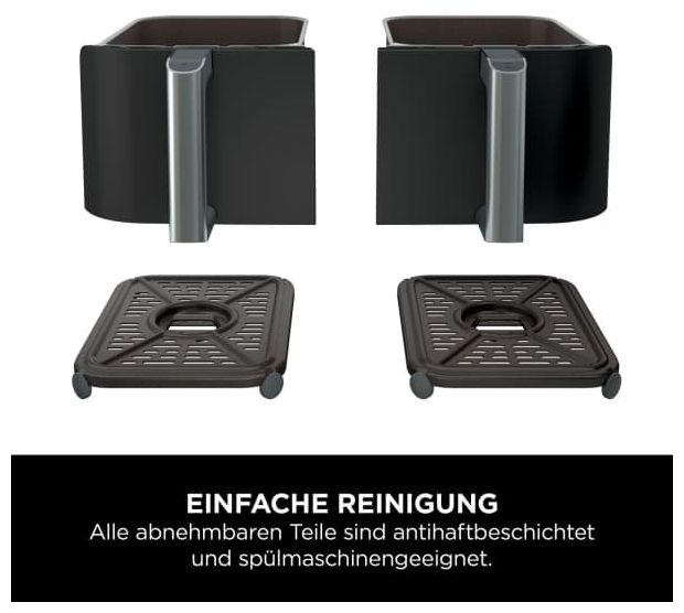 Doppel Heißluftfritteuse 7,6 l 2400 W  AF200EU (Schwarz) 