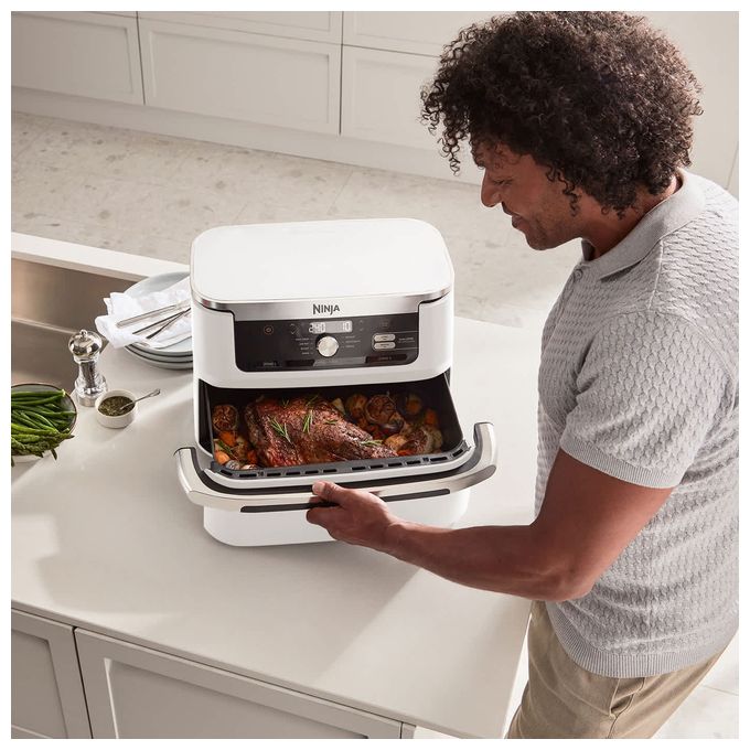 Doppel Heißluftfritteuse 10,4 l 2470 W  AF500EU (Silber, Weiß) 