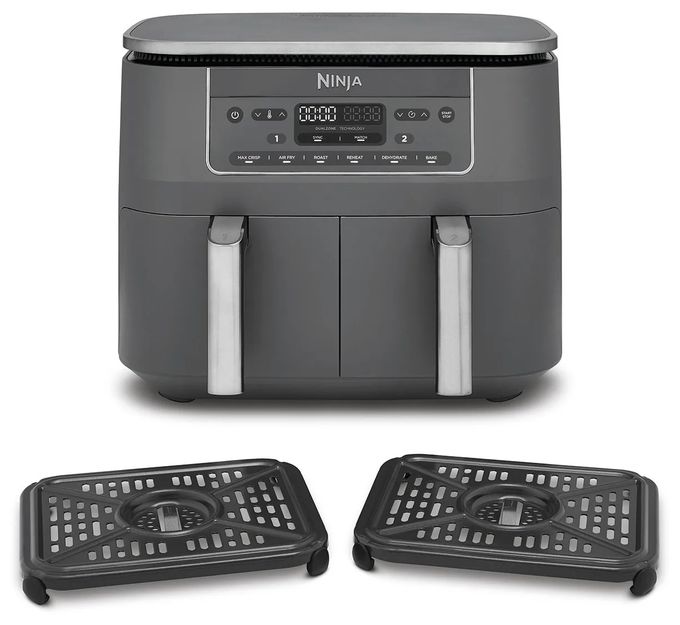 Doppel Heißluftfritteuse 7,6 l 2400 W  DZ300EU (Grau) 