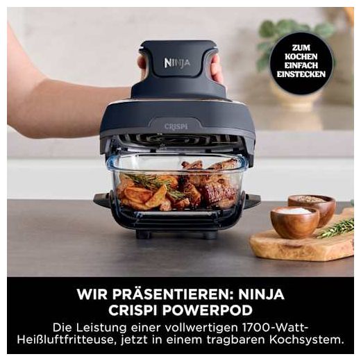 Heißluftfritteuse 3,8 l 1700 W (Blau, Grau, Transparent) FN101EU Crispi 