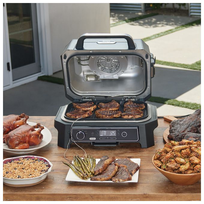 1 Zone(n) 1700 W  OG850EU Woodfire Pro XL Outdoor Grill und Smoker (Schwarz, Grau) 