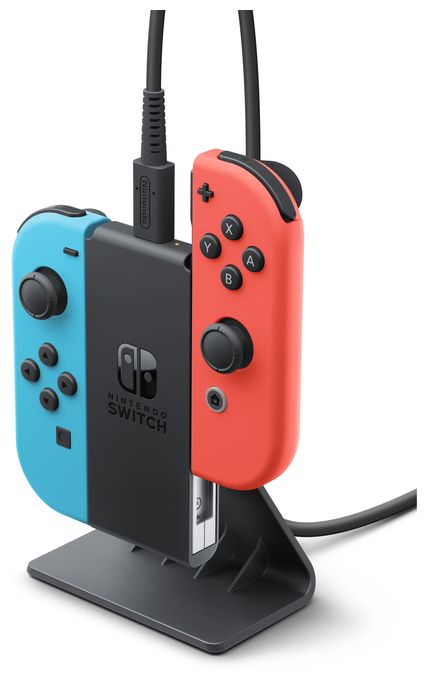 Ladestation Nintendo Switch Kabelgebunden  Joy-Con-Ladeaufsteller (Doppelfunktion) (Schwarz) 