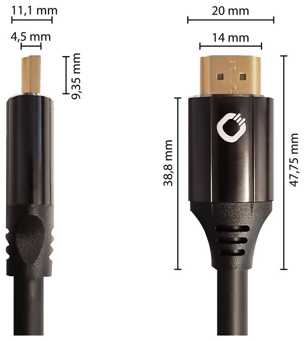 48 Gbit/s Stecker Gerade HDMI auf HDMI Typ A (Standard) 5 m  Black Magic MKII (Schwarz) 