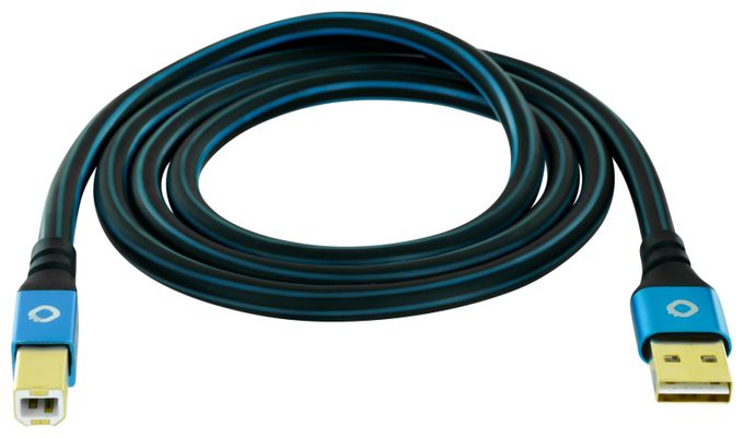 0,48 Gbit/s Stecker Rundkabel USB A auf USB B 2 m  USB Plus B (Blau) 