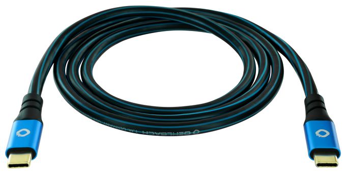 20 Gbit/s Stecker Rundkabel USB C auf USB C 1 m  USB Plus CC (Blau) 