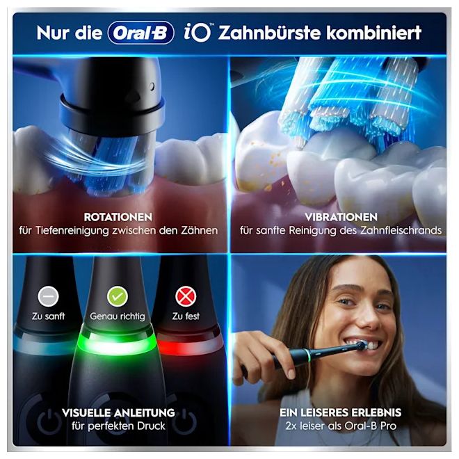 Vibrierende Zahnbürste für Erwachsene  iO Series 6N (Schwarz) 