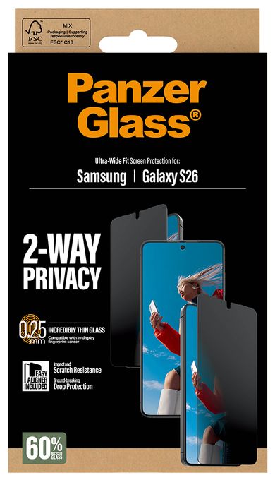 Klare Bildschirmschutzfolie Polyethylenterephthalat, Silikon für  Samsung Samsung - Galaxy S26 Kratzresistent, Schockresistent 14940 2-Way Privacy 