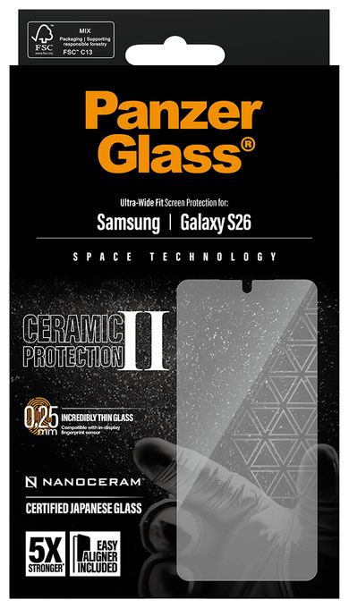Klare Bildschirmschutzfolie Gehärtetes Glas, Polyethylenterephthalat, Silikon für  Samsung Samsung - Galaxy S26 Kratzresistent, Schockresistent 19519 Ceramic 