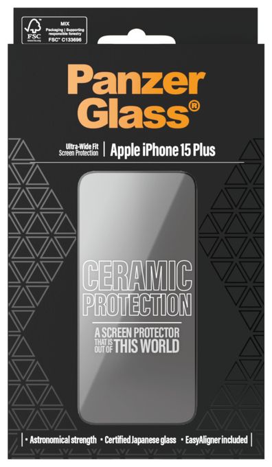Klare Bildschirmschutzfolie Gehärtetes Glas, Polyethylenterephthalat, Silikon für  Apple Apple - iPhone 15 Plus Kratzresistent, Schockresistent 2839 Ceramic Protection 