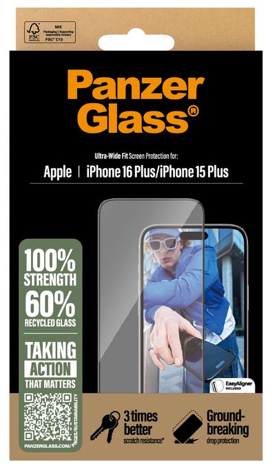 Klare Bildschirmschutzfolie Gehärtetes Glas, Polyethylenterephthalat, Silikon für  Apple Apple - iPhone 16 Plus, Apple - iPhone 15 Plus Kratzresistent, Schockresistent 2863 Screen Protector 
