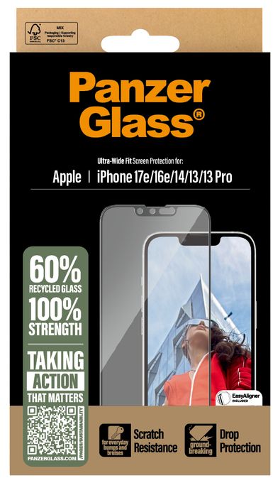 Klare Bildschirmschutzfolie Gehärtetes Glas, Polyethylenterephthalat, Silikon für  Apple Apple - iPhone 13, Apple - iPhone 13 Pro, Apple - iPhone 14, Apple - iPhone 16e, Apple - iPhone 17e Kratzresistent, Schockresistent 29845 