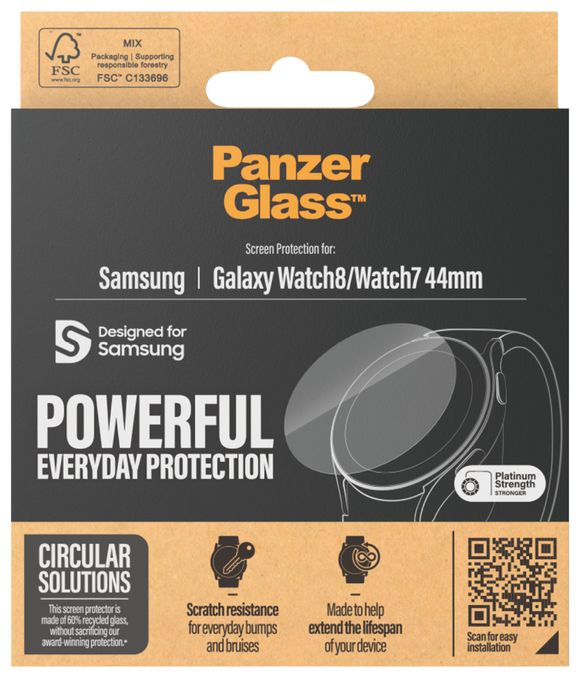 Klare Bildschirmschutzfolie Gehärtetes Glas, Polyethylenterephthalat, Silikon für  Samsung Samsung - Galaxy Watch7 44mm, Samsung - Galaxy Watch8 44mm Kratzresistent, Schockresistent 3710 Displayschutz 