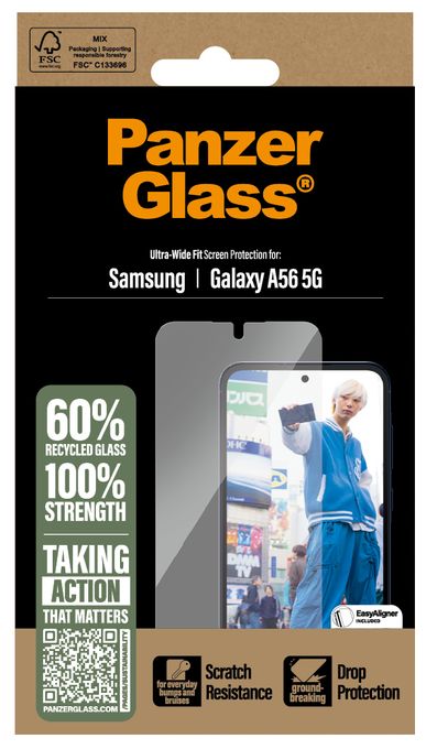 Klare Bildschirmschutzfolie Gehärtetes Glas, Polyethylenterephthalat, Silikon für  Samsung Samsung - Galaxy A56 5G Kratzresistent, Schockresistent 38380 