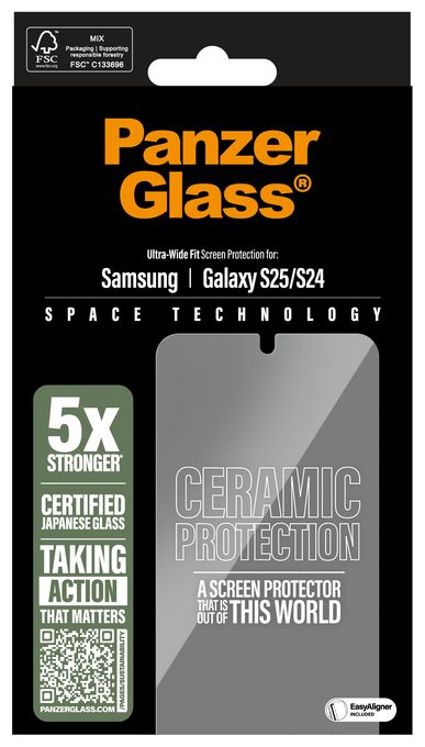 Klare Bildschirmschutzfolie Gehärtetes Glas, Polyethylenterephthalat, Silikon für  Samsung Samsung - Galaxy S25, Samsung - Galaxy S24 5G Kratzresistent, Schockresistent 38388 