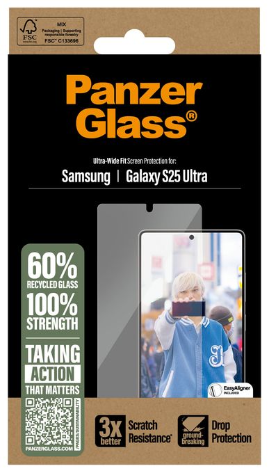 Klare Bildschirmschutzfolie Gehärtetes Glas, Polyethylenterephthalat, Silikon für  Samsung Samsung - Galaxy S25 Ultra Kratzresistent, Schockresistent 38488 
