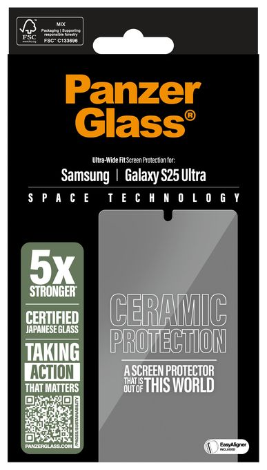 Klare Bildschirmschutzfolie Gehärtetes Glas, Polyethylenterephthalat, Silikon für  Samsung Samsung - Galaxy S25 Ultra Kratzresistent, Schockresistent 38488 