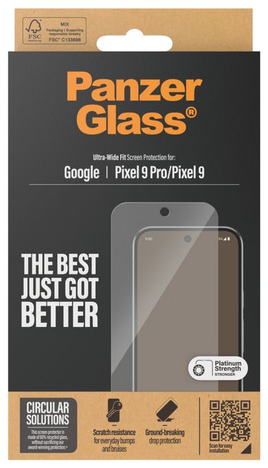 Klare Bildschirmschutzfolie Gehärtetes Glas, Polyethylenterephthalat, Silikon für  Google Google - Pixel 9 5G, Google - Pixel 9 Pro 5G Kratzresistent, Schockresistent 4787 