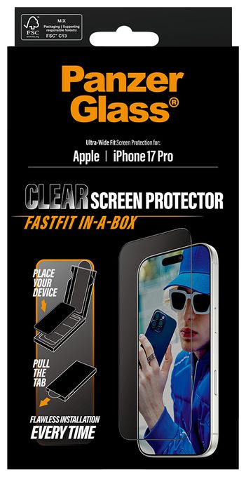 Klare Bildschirmschutzfolie Gehärtetes Glas, Polyethylenterephthalat, Silikon für  Apple Apple - iPhone 17 Pro Kratzresistent, Schockresistent 48188 