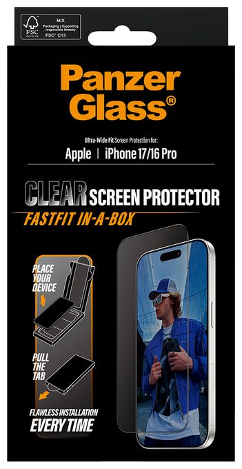 Klare Bildschirmschutzfolie Gehärtetes Glas, Polyethylenterephthalat, Silikon für  Apple Apple - iPhone 17, Apple - iPhone 16 Pro Kratzresistent, Schockresistent 48418 