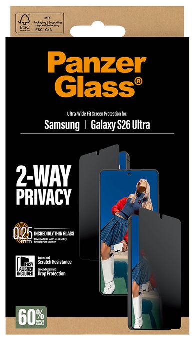 Klare Bildschirmschutzfolie Polyethylenterephthalat, Silikon für  Samsung Samsung - Galaxy S26 Ultra Kratzresistent, Schockresistent 50721 2-Way Privacy 