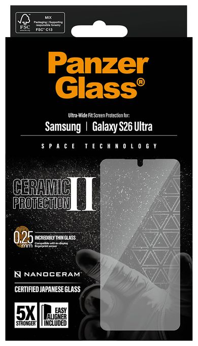 Klare Bildschirmschutzfolie Gehärtetes Glas, Polyethylenterephthalat, Silikon für  Samsung Samsung - Galaxy S26 Ultra Kratzresistent, Schockresistent 51433 Ceramic 