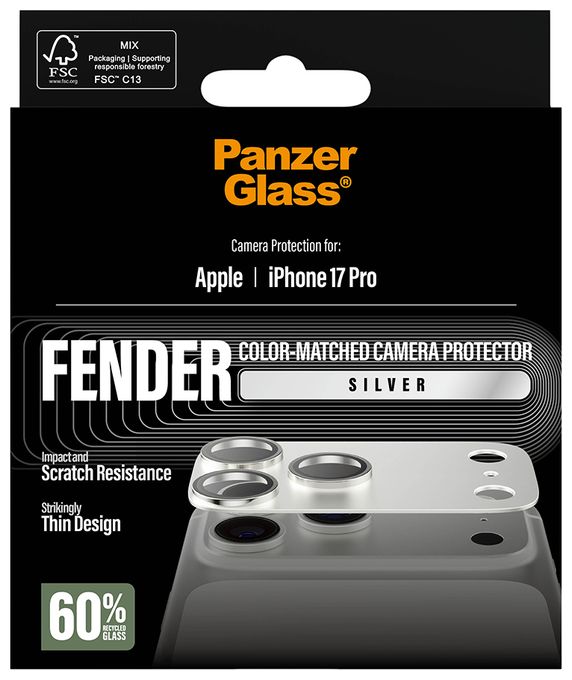 Klare Bildschirmschutzfolie Silikon für  Apple Apple - iPhone 17 Pro Kratzresistent, Schockresistent 59749 Fender Kameraschutz 